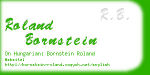 roland bornstein business card